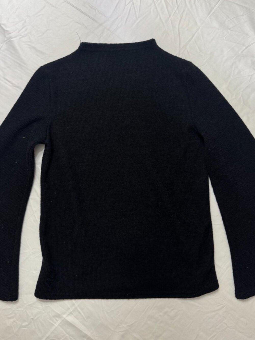 Elfin Black Bell Sleeve Knit Top Women's Small